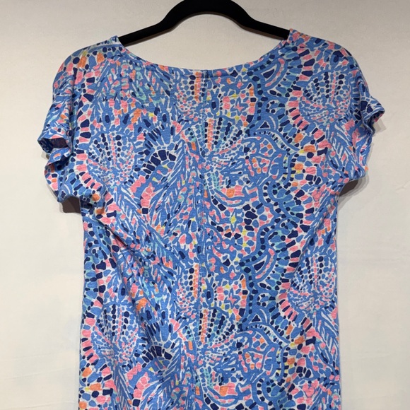 Lilly Pulitzer Duval Linen Dress Tic Tac Tile Allover Print Size XS - Picture 6 of 9